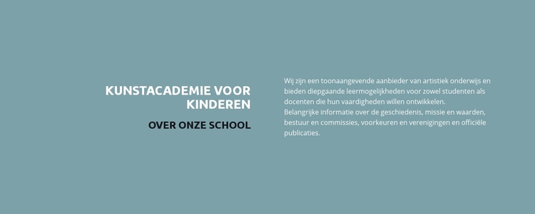 Tekst over school Website Builder-sjablonen