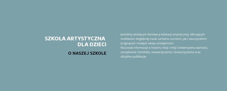 Tekst o szkole Szablony do tworzenia witryn internetowych