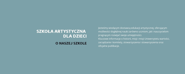 Tekst o szkole Szablon HTML