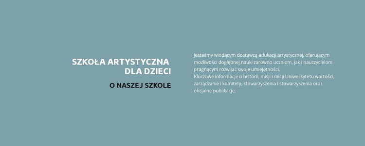 Tekst o szkole Szablon HTML5