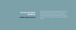 Design De Site Incrível Para Texto Sobre A Escola