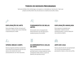 Todos Os Nossos Programas De Educação - Modelo De Elementos Premium