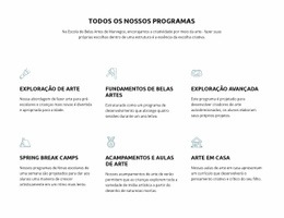 Todos Os Nossos Programas De Educação - Lindo Modelo HTML5