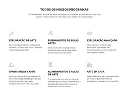 Página De Destino Incrível Para Todos Os Nossos Programas De Educação