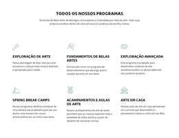 Todos Os Nossos Programas De Educação - Incrível Tema WordPress