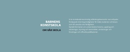 Text Om Skolan - Mall För Webbdesign