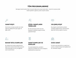 Tüm Eğitim Programlarımız Için Harika Açılış Sayfası