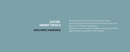 Okul Hakkında Metin Için Harika Web Sitesi Tasarımı