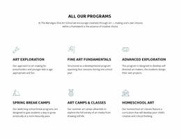 Program/website Examples All our education programs - Website Template by Nicepage