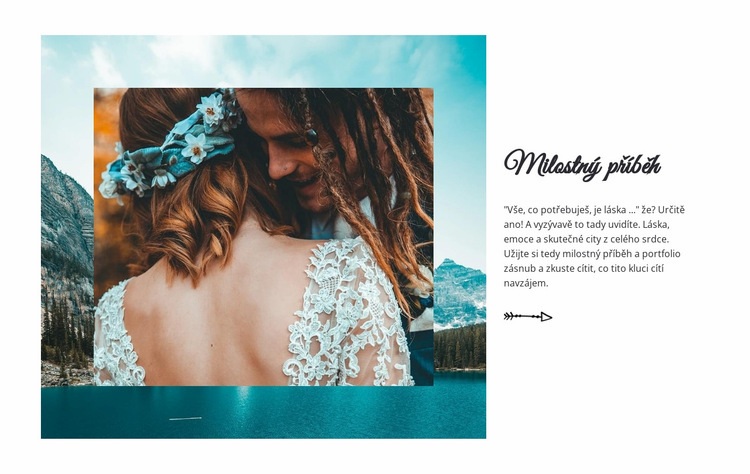 Svatební milostný příběh Téma WordPress