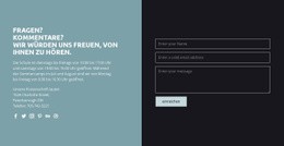 Kontaktinformationen Mit Formular - Online HTML Page Builder