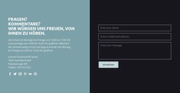 Kontaktinformationen Mit Formular - Responsive Website-Vorlagen