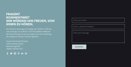 Kontaktinformationen Mit Formular – Funktionales WordPress-Theme