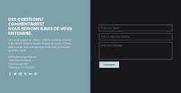 Coordonnées Avec Formulaire – Meilleure Conception De Site Web