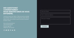 Coordonnées Avec Formulaire – Modèles De Sites Web Réactifs