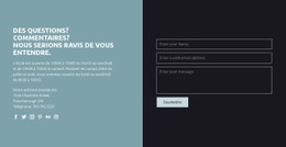 Disposition CSS Pour Coordonnées Avec Formulaire