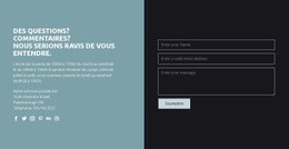 Coordonnées Avec Formulaire - Modèle HTML5 Personnalisé