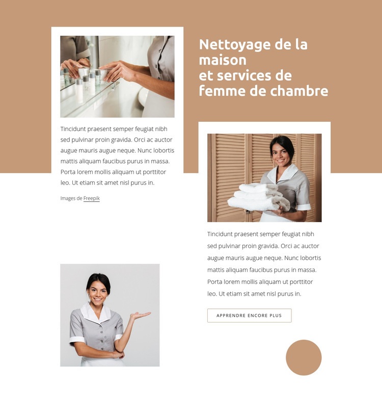 Service de ménage et ménage Modèle HTML5