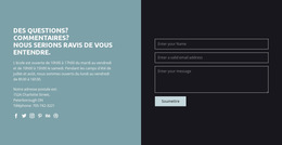 Coordonnées Avec Formulaire : Modèle De Site Web Simple