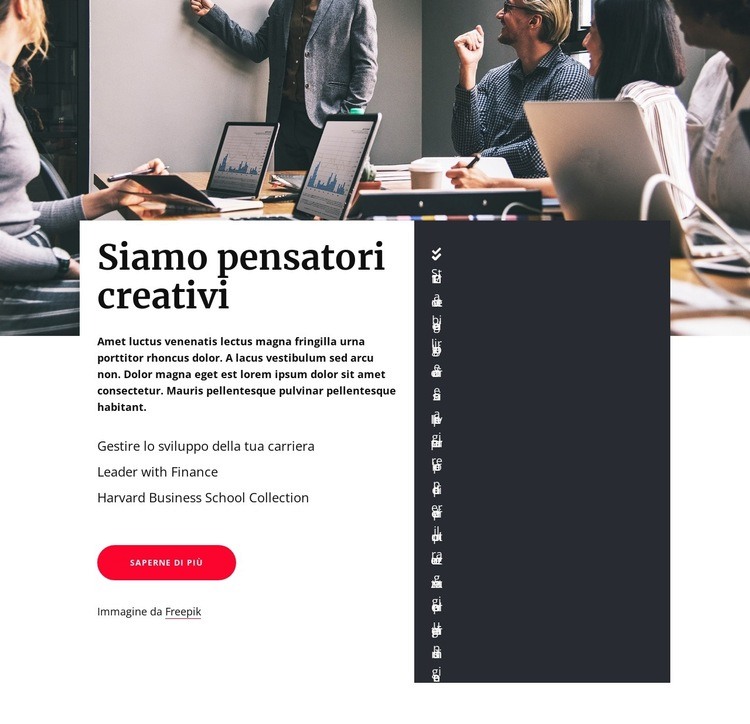 Griglia sovrapposta all'immagine Modelli di Website Builder