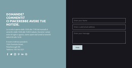 Informazioni Di Contatto Con Modulo - Funzionalità Tema WordPress