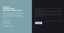 CSS-Indeling Voor Contactgegevens Met Formulier