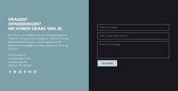 Contactgegevens Met Formulier - Responsieve Websitesjablonen