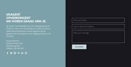 Contactgegevens Met Formulier - Functionaliteit WordPress-Thema