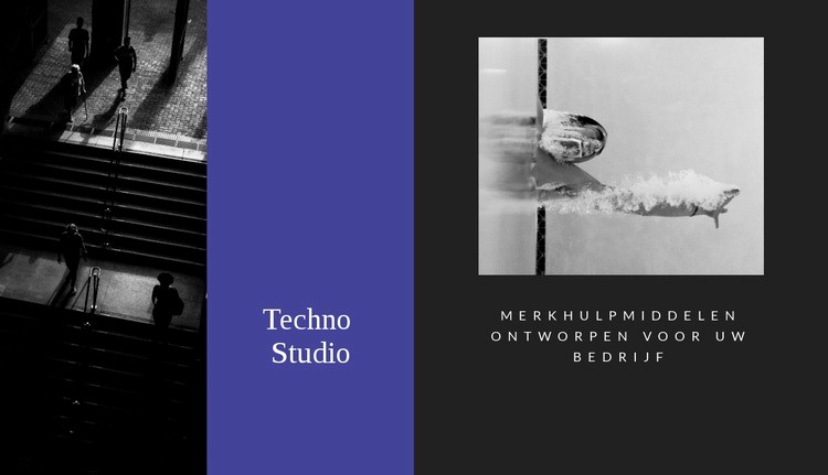 Techno studio Website Builder-sjablonen