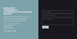 Construtor De Sites Exclusivo Para Informações De Contato Com Formulário