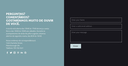 Informações De Contato Com Formulário - Download De Modelo HTML