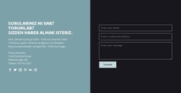 Form Ile Iletişim Bilgileri - Duyarlı Web Sitesi Şablonları
