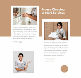 Maid Services And House Cleaning - Personal Website Templates