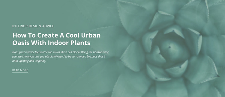 Urban nature oasis Homepage Design