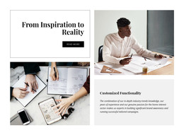 HTML Web Site For From Inspiration To Reality