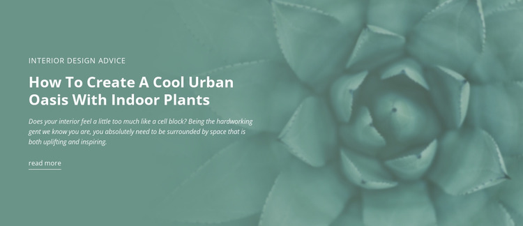 Urban nature oasis Html Website Builder