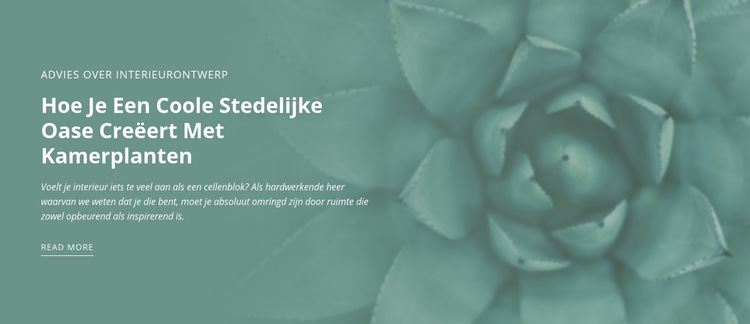 Stedelijke natuuroase Website sjabloon