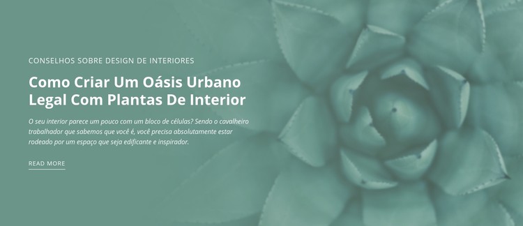 Oásis de natureza urbana Template CSS