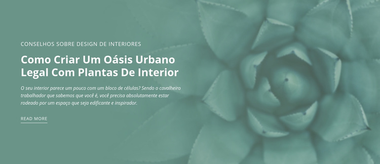 Oásis de natureza urbana Modelo de site