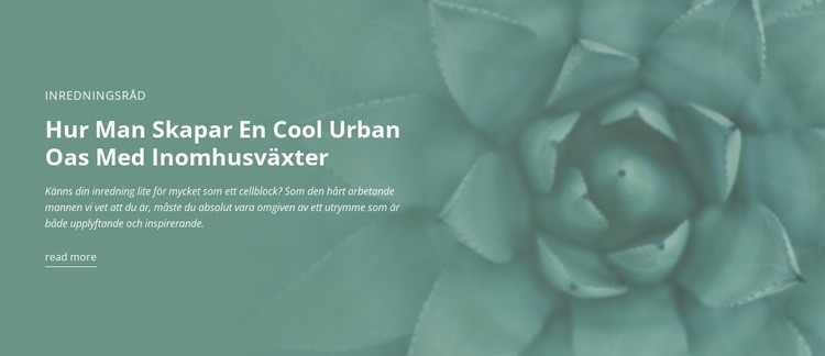 Urban oas i naturen Hemsidedesign