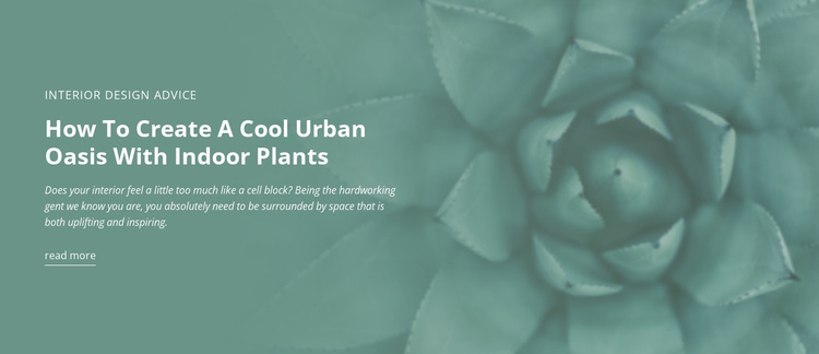 Urban nature oasis Website Design