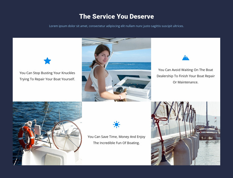 Service deserve Website Mockup