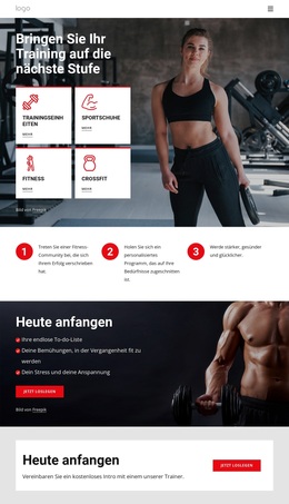 Crossfit-Trainingsgemeinschaft Zielseiten