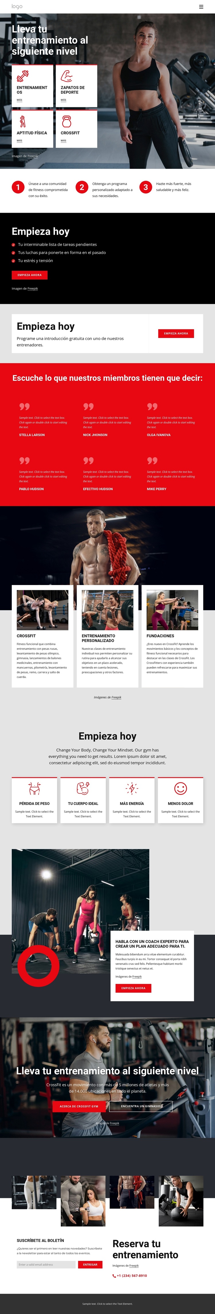 comunidad de entrenamiento crossfit Tema de WordPress