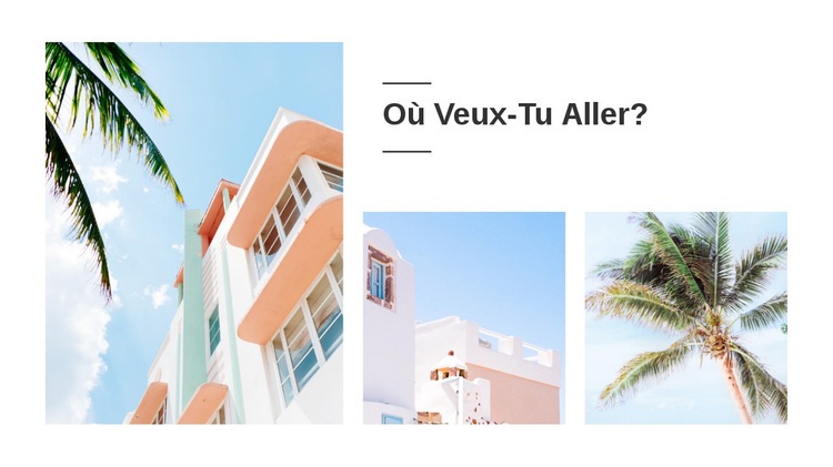 Vacances de voyage Conception de site Web