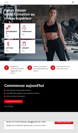 Communauté D'Entraînement Crossfit - Modèle HTML Gratuit