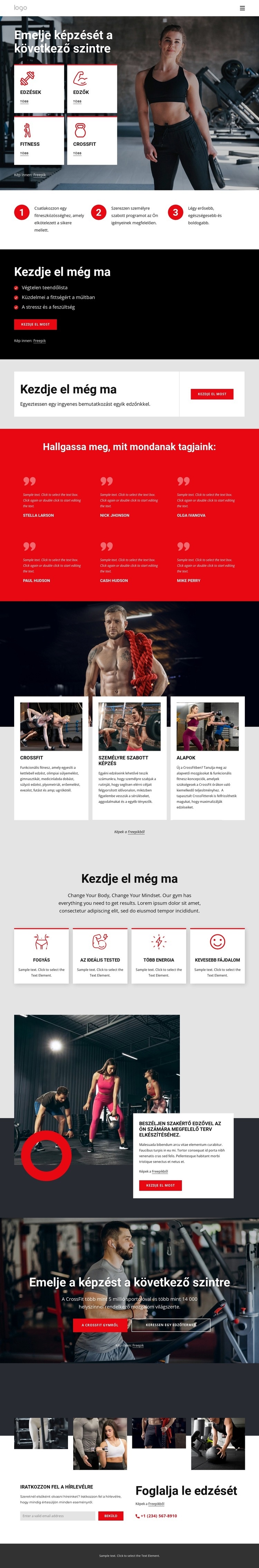 Crossfit edző közösség Sablon