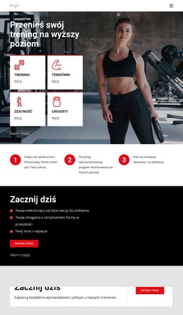 Społeczność Trenująca Crossfit - Responsywny Szablon Strony Internetowej