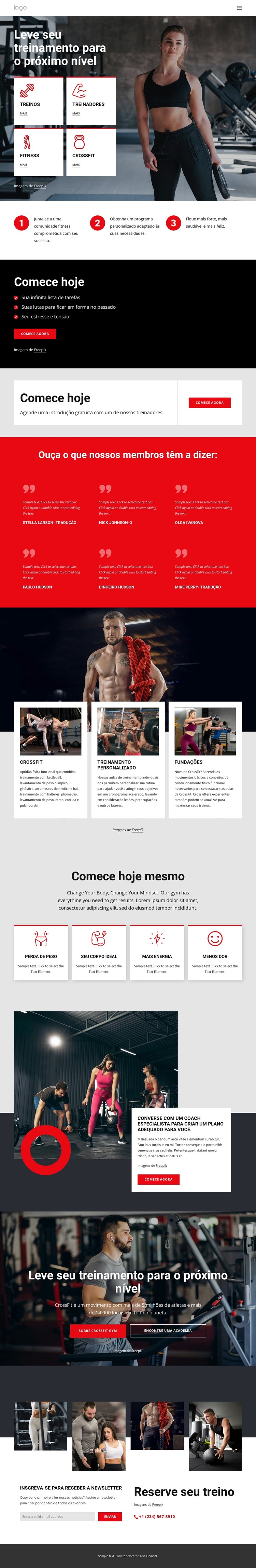 comunidade de treinamento crossfit Template CSS