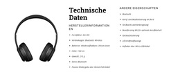 Technische Daten Website-Erstellung